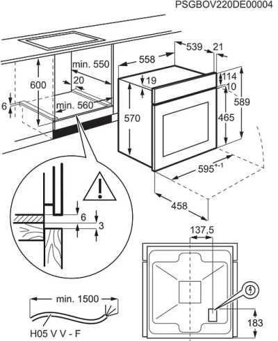 Orkaitė Electrolux EOF5F50BV