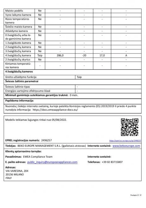 Baltos spalvos šaldiklis Whirlpool WHMFF 6312 W4E
