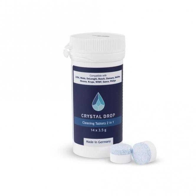 2 fazių valymo tabletės CRYSTAL DROP 14 vnt. x 3.5 g