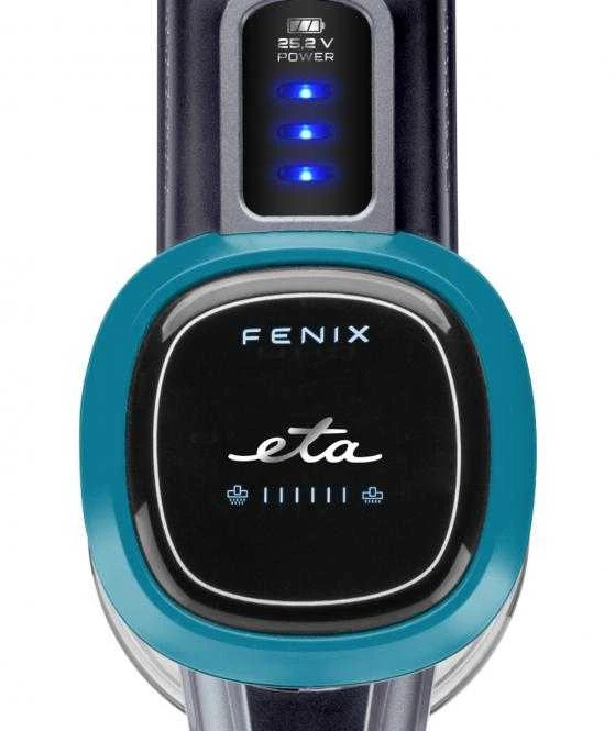 ETA | Dulkių siurblys | Fenix ETA123390000 | Belaidis veikimas | Rankinis ir nešiojamas | 25,2 V | Veikimo laikas (maks.) 40 min. | Mėlyna/Pilkas