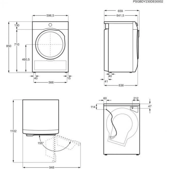 Džiovyklė Electrolux EW7D395UCE