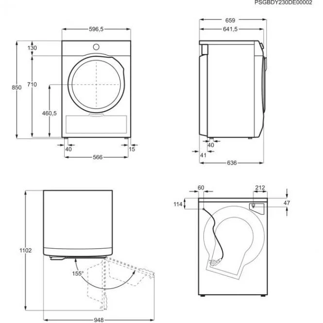 Džiovyklė ELECTROLUX EW7D38BNCE