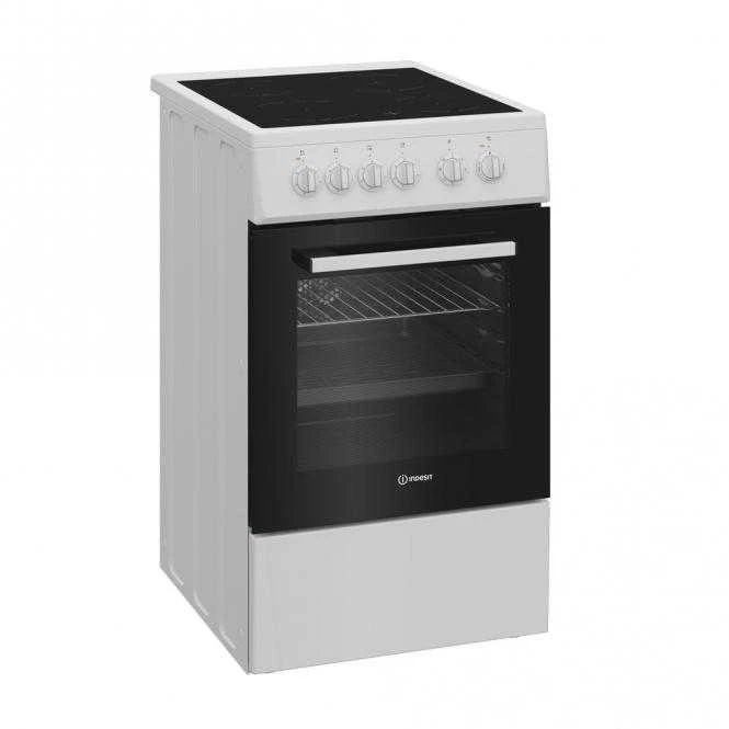 Viryklė INDESIT Cooker | I5V8PMW | Hob type Ceramic | Oven type Electric | Baltas | Plotis 50 cm | Gylis 60 cm | 55 L