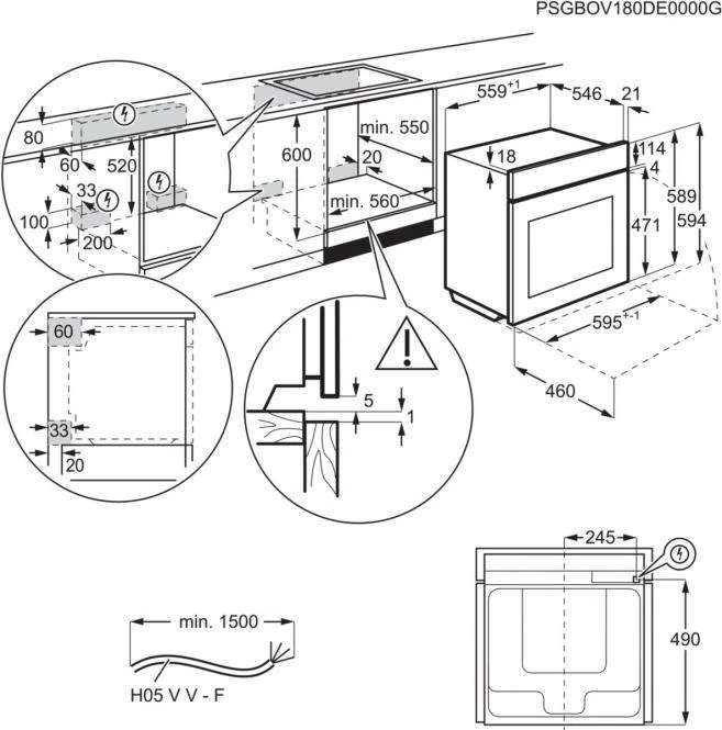 Garinė orkaitė Electrolux EOC8P39H