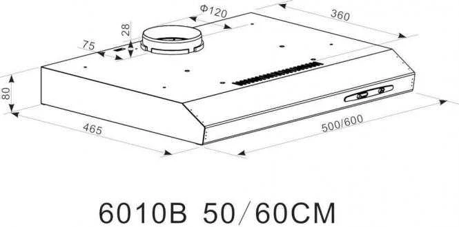 Gartraukis CANDY CFT610/4N/1 hood