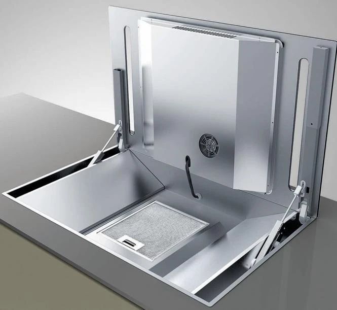 Įmontuojama indukcinė kaitlentė su gartraukiu (2 in 1) Baraldi Diamond Flexi 83x51cm 700m3/h