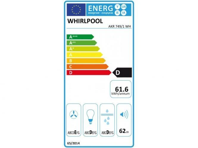 Įmontuojamas gartraukis Whirlpool AKR 749/1 WH