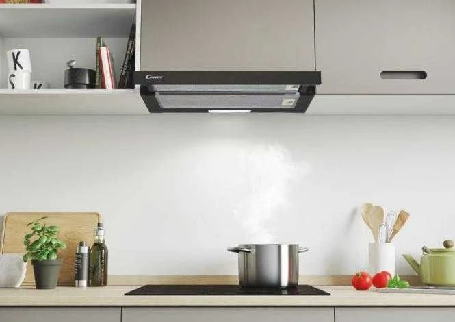 Gartraukis Candy Saldainių gaubtas | CBT60RBG | Teleskopinis | C energijos vartojimo efektyvumo klasė | Plotis 60 cm | 402 m³/h | Mechaninis | LED | Juodas
