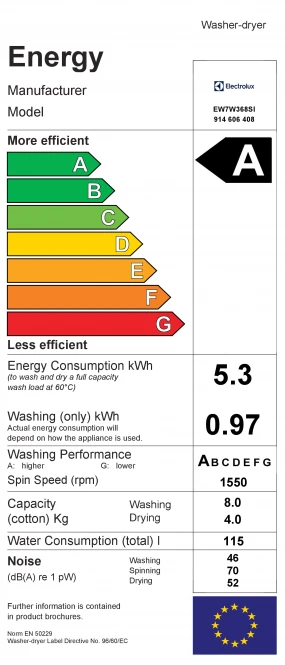 Skalbimo mašina Electrolux EW7W368SI