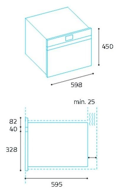 Įmontuojamas kompaktinis smūginis šaldiklis su lėto gaminimo funkcija Irinox Freddy H45 HF452350002 Juodas stiklas