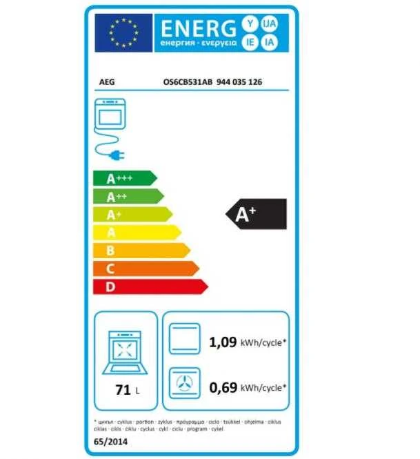 Juodos spalvos su katalitinėmis sienelėmis orkaitė AEG OS6CB531AB
