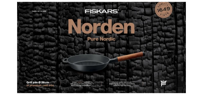 Fiskars Norden ketaus keptuvė (grill), 26 cm