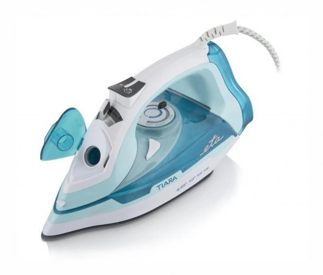 ETA | Tiara II | Garų lygintuvas | 2200 W | Vanduo tank capacity 450 ml | Continuous steam 40 g/min | Steam boost performance 120 g/min | Mėlyna