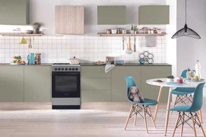 INDESIT viryklė | I5G5PMX | Dujinė kaitlentė | Elektrinė orkaitė | Nerūdijančio plieno | Plotis 50 cm | Grilis | Gylis 60 cm | 60 l
