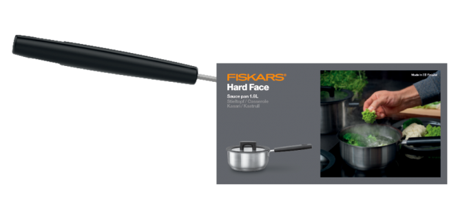 Fiskars Hard Face Nerūdijančio plieno keptuvė troškinimui 1,8 L / 18 cm