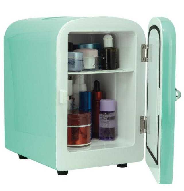Retro stiliaus 4l talpos mini šaldytuvas Jocca 9026T žalios spalvos