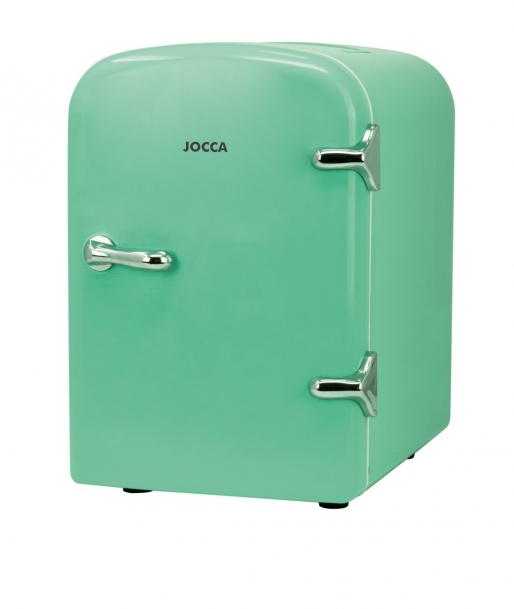 Retro stiliaus 4l talpos mini šaldytuvas Jocca 9026T žalios spalvos