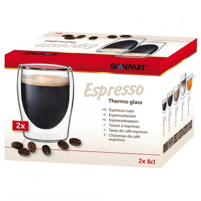 Scanpart termo stiklinės espresso kavai pakuotė