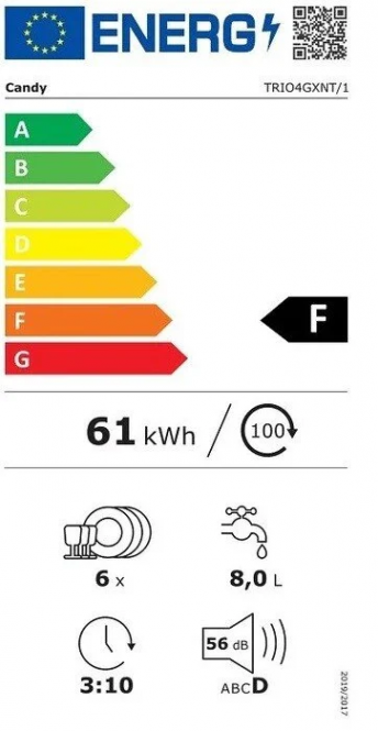 Kombi viryklė-indaplovė Candy TRIO4GXNT/1