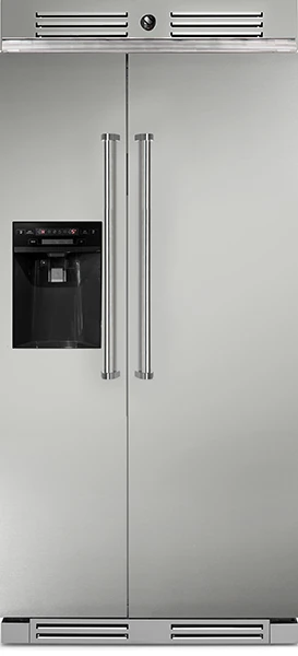 Side-by- side tipo No Frost šaldytuvas Steel Genesi GFR-9 SS-SLT nerūdijančio plieno korpusu