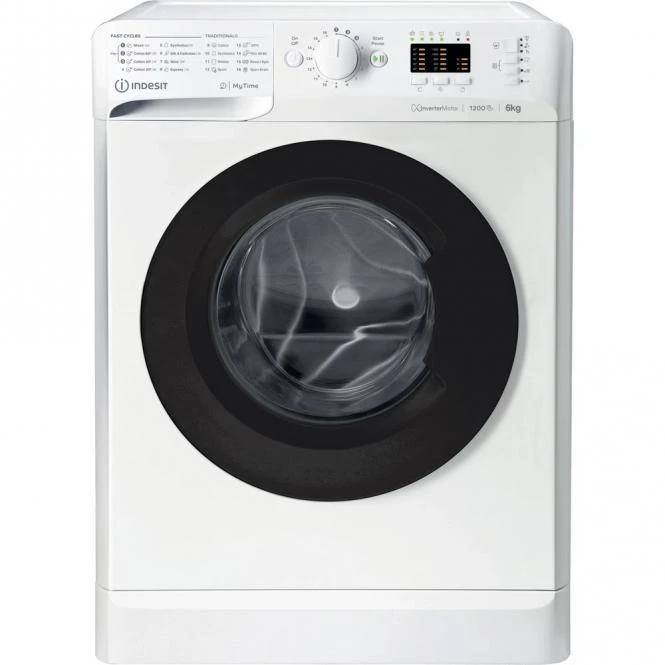 INDESIT | Skalbimo mašina | MTWSA 61294 WK EE | Energy efficiency class C | Front loading | Skalbimo talpa 6kg | 1150 RPM | Gylis 42.5 cm | Plotis 59.5 cm | Ekranas | Big Digit | Baltas
