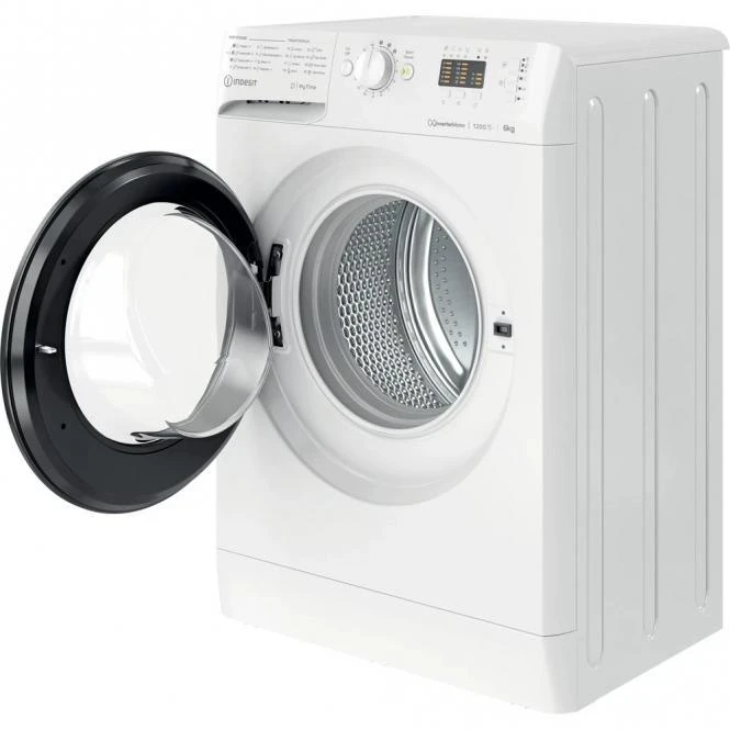 INDESIT | Skalbimo mašina | MTWSA 61294 WK EE | Energy efficiency class C | Front loading | Skalbimo talpa 6kg | 1150 RPM | Gylis 42.5 cm | Plotis 59.5 cm | Ekranas | Big Digit | Baltas