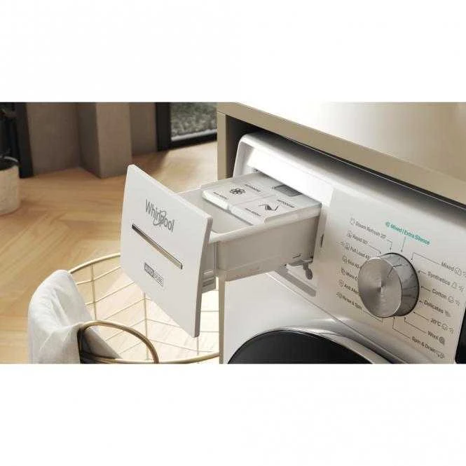 Whirlpool Skalbimo mašina | W8 99AD SILENCE EE | Energy efficiency class A | Front loading | Skalbimo talpa 9kg | 1400 RPM | Gylis 64.3 cm | Plotis 59.9 cm | LCD | Steam function | Direct drive | Baltas