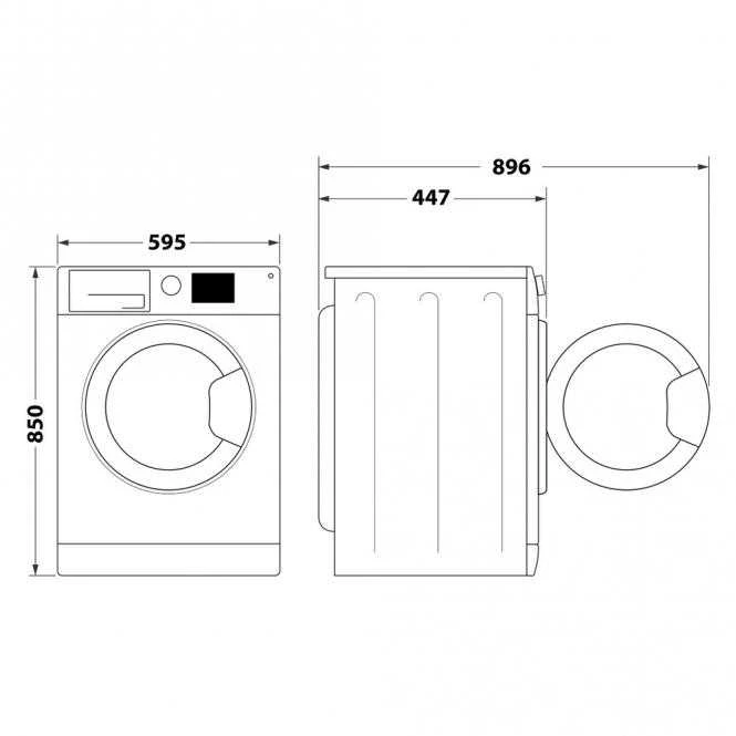 INDESIT | Skalbimo mašina | BWSE 71295X WBV EU | Energy efficiency class B | Front loading | Skalbimo talpa 7kg | 1200 RPM | Gylis 43.5 cm | Plotis 59.5 cm | Ekranas | Big Digit | Baltas