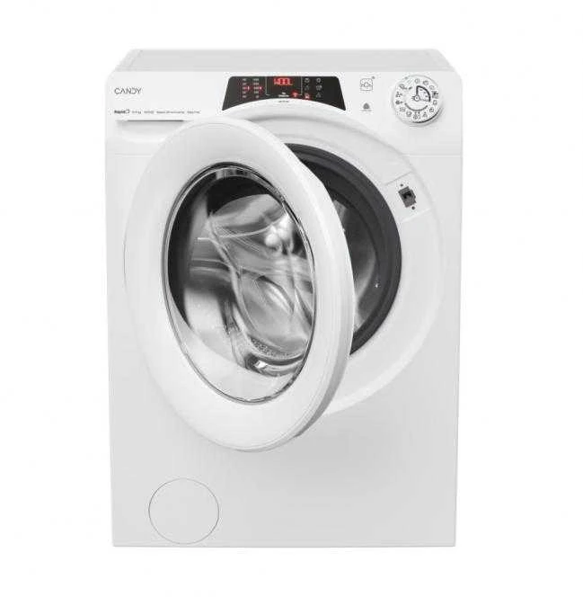 Candy Skalbimo mašina with Dryer | ROW 4854DWMT/1-S | Energy efficiency class A/D | Front loading | Skalbimo talpa 8kg | 1400 RPM | Gylis 53 cm | Plotis 60 cm | Ekranas | TFT | Drying system | Drying capacity 5kg | Steam function | Wi-Fi | Baltas