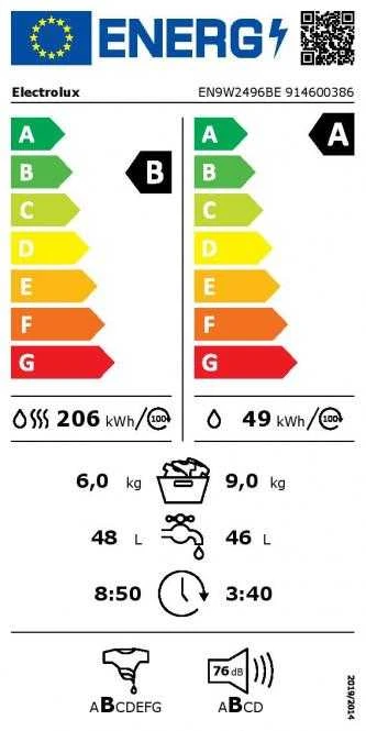 Skalbimo mašina Electrolux EN9W2496BE