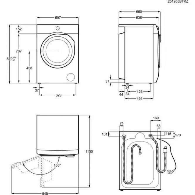 Skalbimo mašina Electrolux EN9W2496BE
