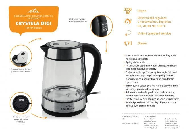 Virdulys ETA715390000 Crystela DIGI