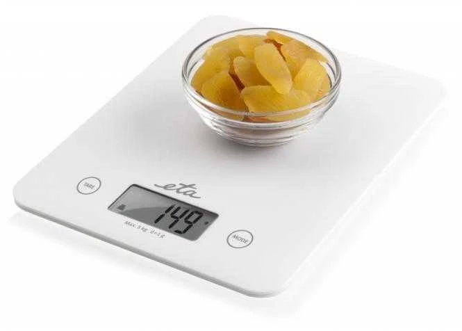 ETA | Virtuvinės svarstyklės | Lori ETA277790000 | Maksimalus svoris (talpa) 5kg | Graduacija 1 g | Ekrano tipo LCD | Baltas