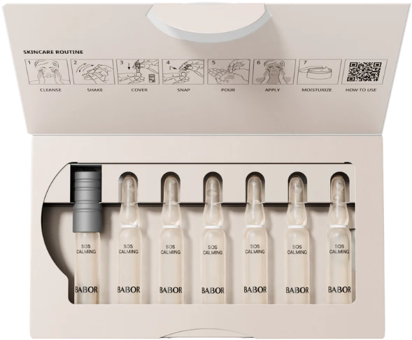 Babor SOS Calming Ampoule Concentrates raminančios ampulės veidui, 7 x 2 ml