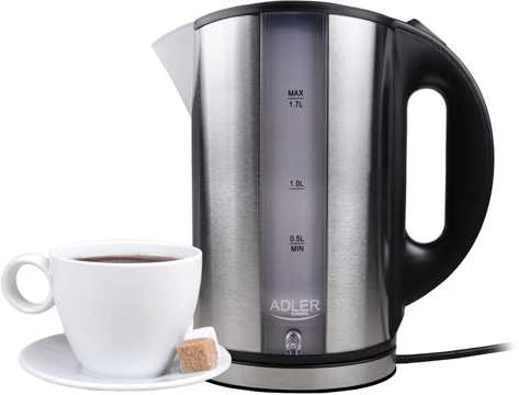 Adler | Virdulys | AD 1216 | Standard | 2000 W | 1.7 L | Nerūdijantis plienas | 360° rotational base