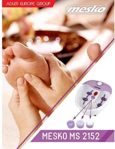 Masažinė kojų vonelė Mesko MS 2152, Baltos/Violetinės spalvos