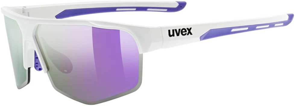 Akiniai Uvex axos set baltas matt / mirror violetinė