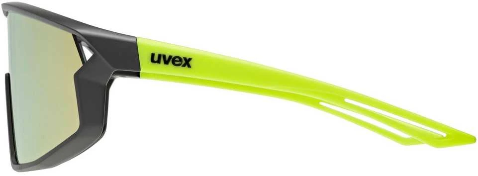 Akiniai Uvex skyrise jr. juodas-yellow matt / mirror yellow