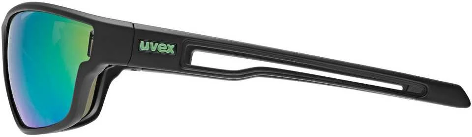 Akiniai Uvex sportstyle 806 juodas matt / mirror žalias