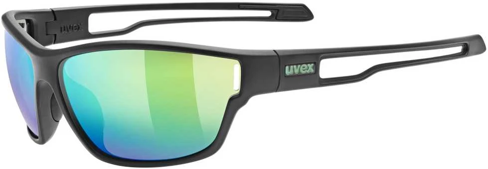 Akiniai Uvex sportstyle 806 juodas matt / mirror žalias