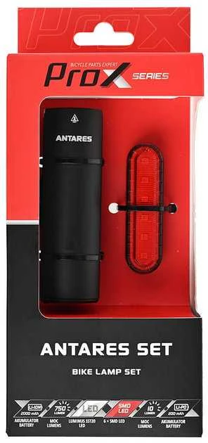 Apšvietimo komplektas ProX Antares 750Lm + 10Lm Safe+Memory USB