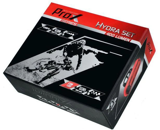Apšvietimo komplektas ProX Hydra 400Lm + Wega 40Lm USB