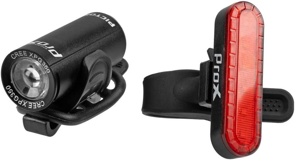 Apšvietimo komplektas ProX Pictor CREE 350Lm + 10Lm USB juodas