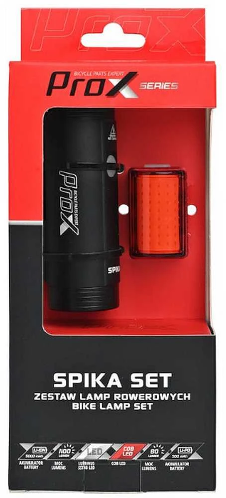 Apšvietimo komplektas ProX Spika 1100Lm + Zera S 80Lm USB