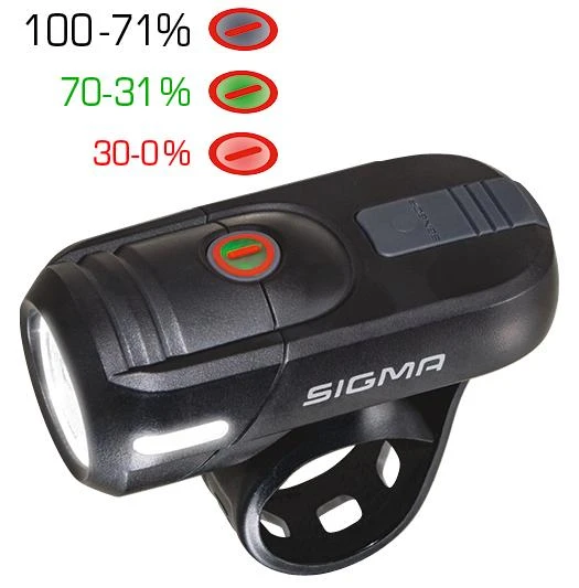 SIGMA AURA 45 USB priekinis žibintas + NUGGET II galinis žibintas