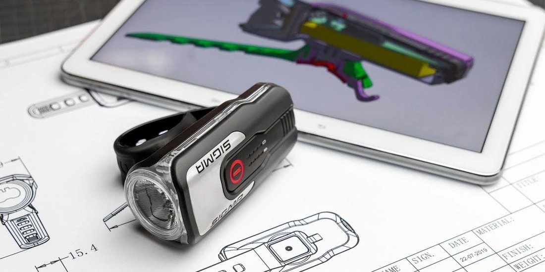 SIGMA AURA 80 USB priekinis žibintas + NUGGET II galinis žibintas
