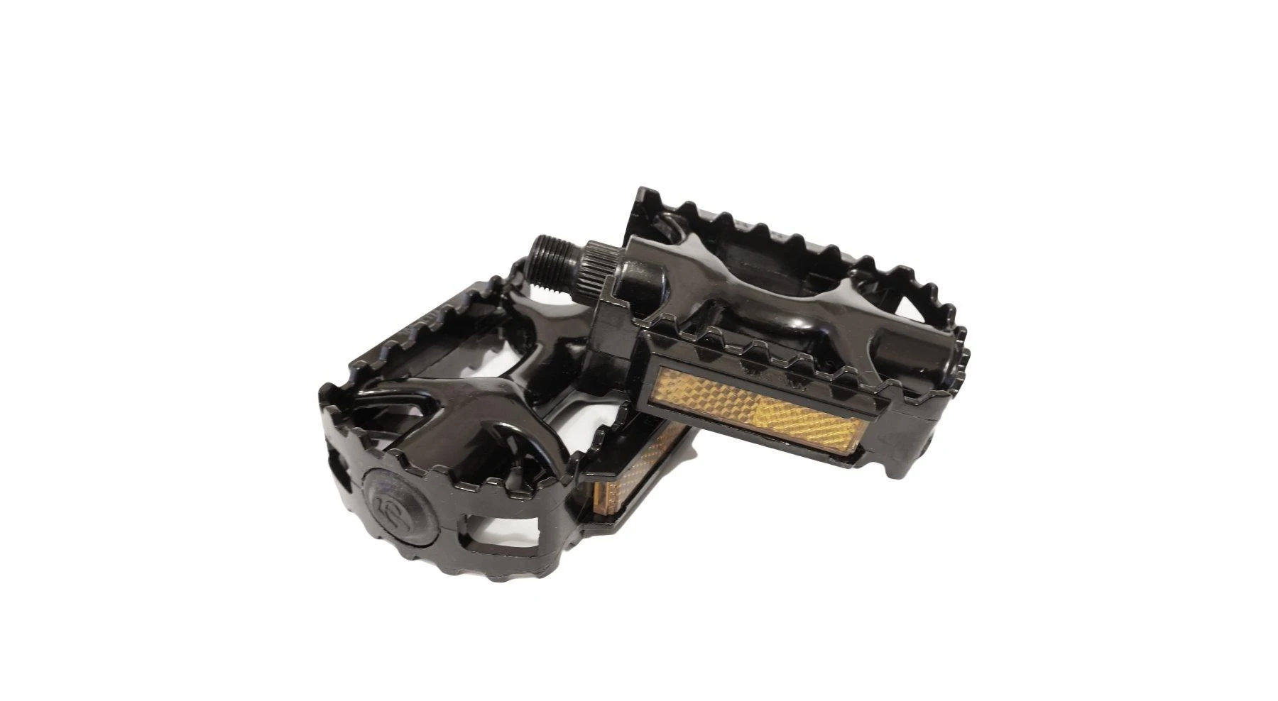 Azimut Acs Pedalai Azimut MTB juodas Alu 9/16" su guoliais ir atšvaitais (1003)