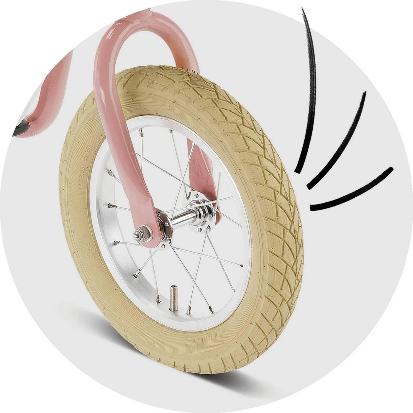 Balansinis dviratukas PUKY LR XL Br Classic retro-rose
