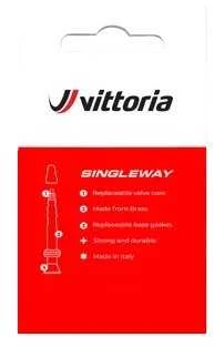 Bekamerinis ventilis Vittoria Singleway brass juodas 40mm 2vnt.