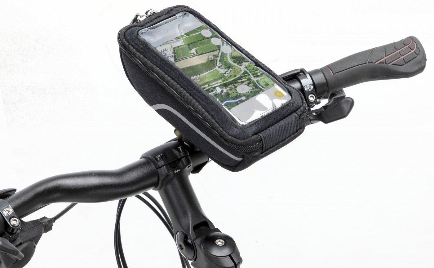 Dviračio dėtuvė telefonui New Looxs Sports Quad System, juoda